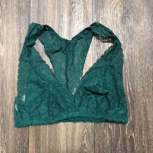 Victoria Secret Lace Bralette, Green Medium